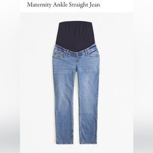 Abercrombie & Fitch Maternity Ankle Straight Jean (color: medium), 31 short
